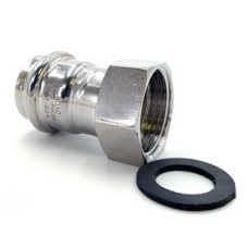 Соединитель нерж. сталь с нак. гайкой 22 х 3/4"  "VER-PRO"   (65/5шт) VPSC224